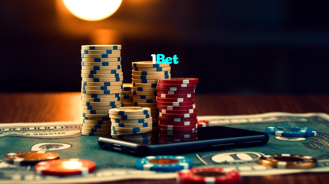 1Bet casino presented on mobile device in Pakistan with slots and live games
